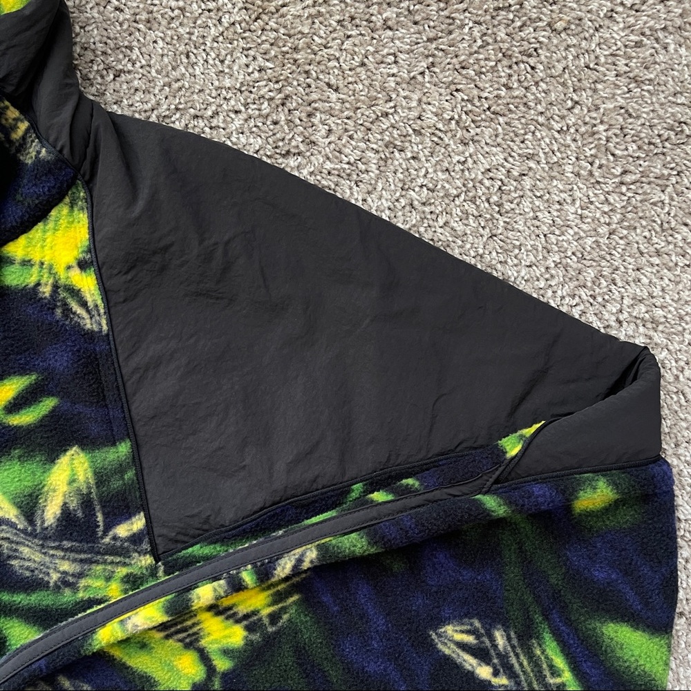 ADIDAS BIG TREFOIL PRINTED POLAR TRACK TOP MENS FLEECE JACKET SIZE MEDIUM FULL Z - Picture 4 of 6